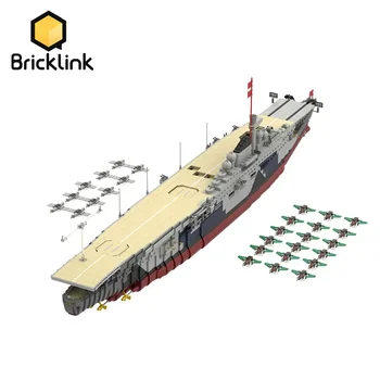 Bricklink Fikirleri MOC Almanya Graf Zeppelin Kriegsmarine Askeri 76042 Savaş Gemisi Yapı Taşları Motorlu Çocuk Tuğla Oyuncaklar