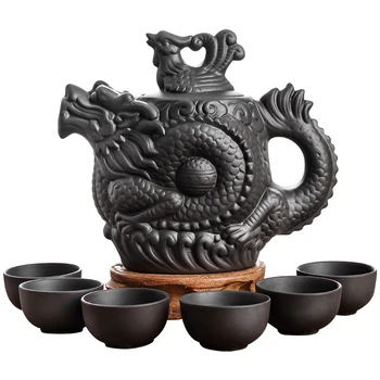 Büyük Kapasiteli Yixing Zhu Ni çiçek çayı su ısıtıcısı Büyük Mor Kum demlik çin çay seti el yapımı seramik demlik