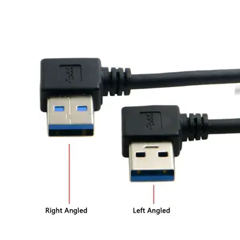 CY USB'den USB'ye Uzatma Kablosu Tip A Erkek-Erkek USB 3.0 Kablo USB 3.0 Tip A Erkek Soldan USB 3.0 A Tipi Sağ Uzatma Kablosu