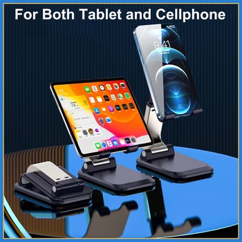 Cep telefonu Standı Masası Tamamen Katlanabilir Yüksekliği Ayarlanabilir Tablet Standı Tutucu iPad Taşınabilir Dock Cardle iPhone