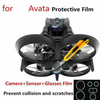 DJI Avata Drone için koruyucu film Sensörü Gözlük Koruyucu Anti-Scratch Film Lens Filmi Koruyucu Aksesuar
