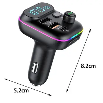 Dayanıklı Araba MP3 Çalar Aşınmaya dayanıklı 3 USB araba şarjı Müzik Çalar Radyo Adaptörü Hafif Araba FM Çalar Araç için