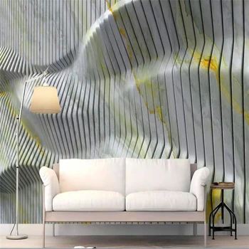 Dekoratif duvar kağıdı soyut geometrik stereoskopik eğrileri modern 3D arka plan duvar