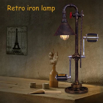 Demir boru lamba kişilik özellikleri yaratıcı lamba nostaljik Retro demir ışık teknolojisi demir lamba T3037