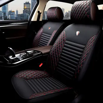 Deri Oto evrensel araba koltuğu kaplaması Yastık ALFA Romeo Giulietta için Stelvio MiTo Peugeot 106 2008 205 206 207 4008 3008 4007