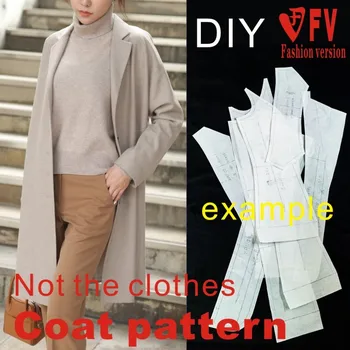 Dikiş çizimleri kadın ceket desen yeni stil rüzgarlık 1: 1 konfeksiyon yapısı desen BFY-272