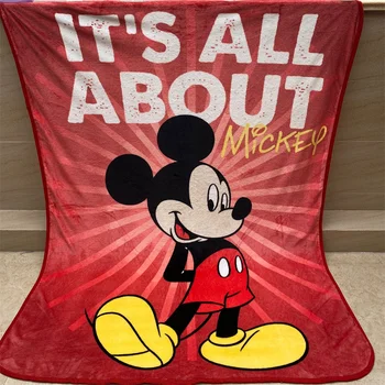 Disney Karikatür Mickey Mouse MinnieSoft Flanel Battaniye Atmak Kız Çocuklar için Yatak Kanepe Kanepe Çocuklar Hediye Dropshipping