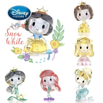 Disney Prenses Külkedisi Ariel Kar Beyaz Aurora Yasemin Belle Kristal Aksiyon Figürü Bebek Oyuncak Dekorasyon Blokları şekilli kalıp