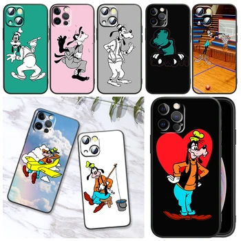 Disney eğlenceli karakter Apple İçin Goofy 12 13 iPhone11 X XR XS Max 7 8 Plus Siyah lüks Silikon Yumuşak Telefon Dava Pro Mini 