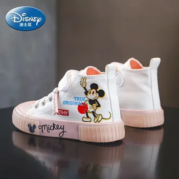 Disney çocuk ayakkabıları karikatür Mickey mouse erkek rahat ayakkabılar ilkbahar ve sonbahar yeni kızlar kanvas ayakkabılar
