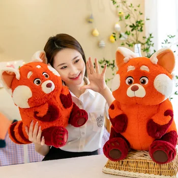 Disney20-50cm Yeni Dönüm Kırmızı Versiyonu Gençlik Deformasyon Kawaii peluş oyuncak Bebek Rakun Bebek Kırmızı Panda Çocuk Hediye Sevimli Oda