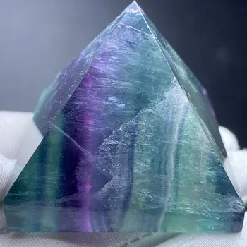 Doğal Kristal Piramit Florit Kuvars şifa taşı Çakra Reiki Kristal Noktası Enerji Ev Dekor El Yapımı El Sanatları Taş Taş