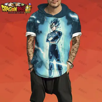 Dragon topu Z Spor Giyim Erkekler Süper Saiya erkek Kapşonlu T-Shirt Tişört Vegeta Üstleri Streetwear Hediye Y2k Goku Yeni T-shirt Trend