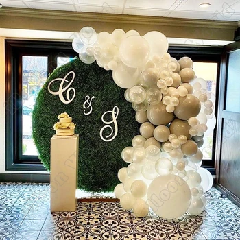 Düğün Doğum Günü Partisi Olay Kutlama Dekor Beyaz Lateks Balon Garland Şeffaf Balon Kemer Bebek Duş Olay Dekorasyon