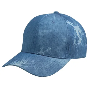 Düşük Profil Baskılı Renk Yamalar Jean Mavi Beyzbol Şapkası Ayarlanabilir Pamuk Baba Şapka Erkekler Kadınlar için