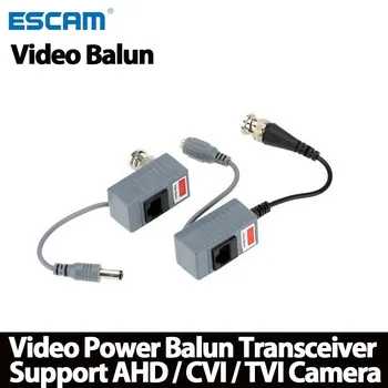 ESCAM 10 adet güvenlik kamerası Aksesuarları Ses Video Balun Telsiz BNC UTP RJ45 Video Balun Ses Güç CAT5 / 5E / 6 Kablo