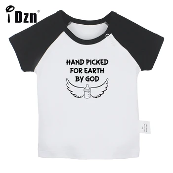 El Aldı Toprak PAPA ve Tanrı Komik Karikatür Baskılı Tees Sevimli Bebek Erkek T shirt Bebek Kız Kısa Kollu T-shirt Tops
