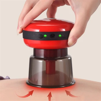 Elektrikli vakum çukurluğu masaj kırmızı ışık ile vücut zayıflama masaj Guasha kazıma ısı tedavisi masaj basınç akupunktur