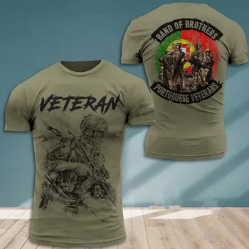 Erkek T Shirt İspanyol Asker Ordu Gazileri Ulusal Bayrak 3D Baskı O Boyun Yüksek Kaliteli T Shirt Yaz T Gömlek Erkekler İçin