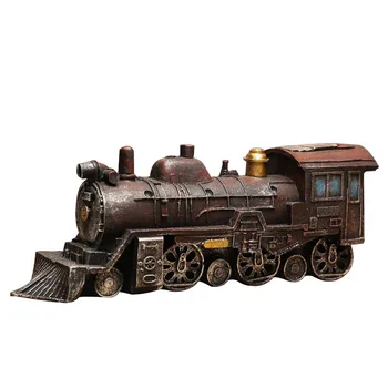 Ev Nostaljik Retro Buharlı Tren Minyatür Model Dekorasyon Süs El Sanatları Antika Lokomotif Tren Dekorasyon Hatıra Hediye