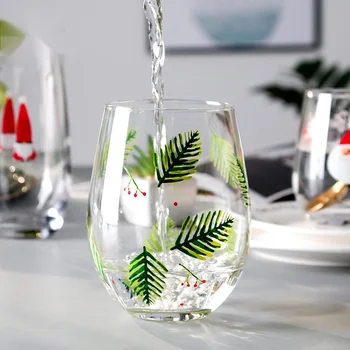 Ev İçme bardağı Yaratıcı Karikatür Şeffaf Kalınlaşmış Gözlük Bira Suyu İçecek Yüksek Sıcaklığa Dayanıklı çay fincanları