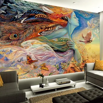 Fantezi dekoratif tablolar duvar resmi Özel 3D duvar kağıdı Ruhu Uçuş Fotoğraf duvar kağıdı Çocuk Odası Ofis Otel Odası Dekor Ev