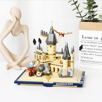 Fikir Serisi Sihirli Ortaçağ Kalesi Kitap Yapı Taşı Şehir Film Şövalye Kitap Tuğla Modeli çocuk için oyuncak doğum günü hediyesi MOC