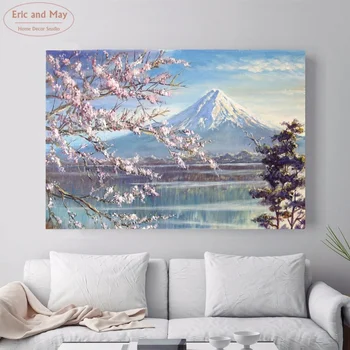 Fuji Dağ Manzara Tuval sanat baskı tablo Posteri Duvar Resmi Oturma Odası İçin Ev Dekoratif yatak odası dekoru Hiçbir Çerçeve
