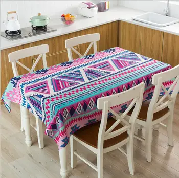 Geometrik Masa Örtüsü Etnik Su Geçirmez Keten Masa Örtüsü Ev Mutfak Otel masa dekoru İskandinav Kalınlaşmak Masa Örtüsü piknik örtüsü Yeni