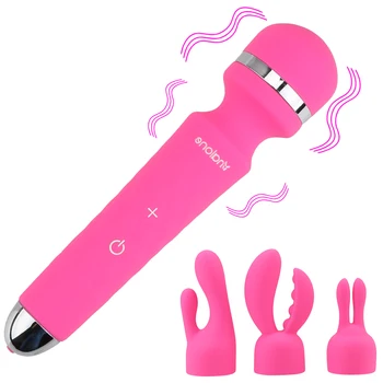 Güçlü Klitoris Vibratörler Klitoris Stimülatörü Sihirli Değnek AV Vibratör Anal vajina masaj aleti 3 Kafa ile Kadınlar için Seks Oyuncakları