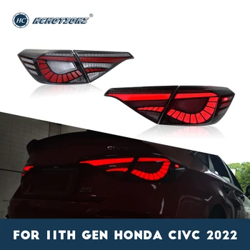 HCMOTIONZ Araba Styling LED park lambaları Meclisi 11th Gen Honda Civic 2022 Sedan Arka ışıkları DRL Arka Lambalar Aksesuarları