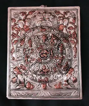 HDC0705 Tibet el sanatları metal gravür deco süsler, Budist Altı Daire Doğum tema dekor sanatları