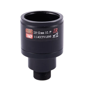 HFES HD CCTV Lens 3.0 MP M12 2.8-12Mm Değişken Odaklı Cctv IR HD Lens, F1. 4, Manuel Odak Yakınlaştırma