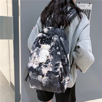 Hafif Naylon Kumaş Kız okul sırt çantası Kentsel Popüler okul çantası Kız Öğrencilerin Kitap Çantası Sırt Çantası Genç Bayan
