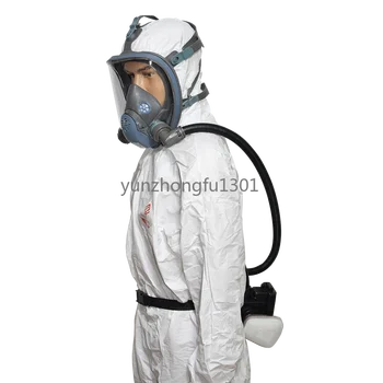 Hava verilen gaz maskesi toz geçirmez tam yüz maskesi anti-endüstriyel toz kimyasal sprey boya elektrikli kaynak parlatma