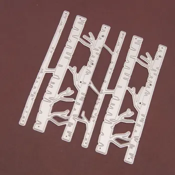 Huş ağacı Metal Kesme Ölür DIY Scrapbooking Albümü Kağıt Kartları Dekoratif El Sanatları Kabartma Kalıp Kesim