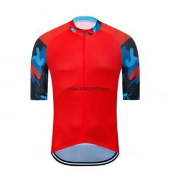 Hızlı Kuru Süblimasyon Yaz Polyester Bisiklet Jersey Spor Bisiklet Dağ Bisikleti Jersey Kısa Kollu Özelleştirilmiş Giyim