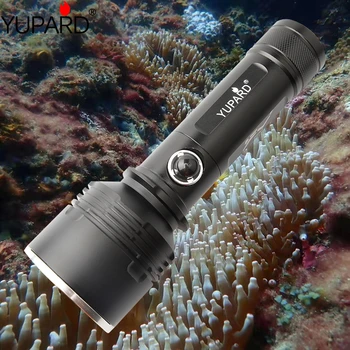 IPX8 Dalış magnetron XHP70 parlak ışık el feneri derin deniz ışıldak LED alüminyum alaşım dalış el feneri