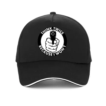 Iki Kez düşünün Çünkü olmaz 2A Silah Hakları Komik Baskı beyzbol şapkası Yaz moda Unisex hip hop ayarlanabilir Snapback şapka