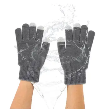 Isıtmalı dokunmatik eldiven sıcak dizüstü eldiven 5 V ısıtma örgü eldiven el ısıtıcı termal eldiven ile dokunmatik parmaklar