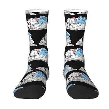 Iyi Geceler Dalmaçyalı Qui Dort erkek Mürettebat Çorap Unisex Yenilik 3D Baskı Karikatür Köpek Elbise Çorap