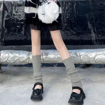 Japon Lolita Tatlı Kız bacak ısıtıcısı Örgü Çorap Yün Ayak Örme Y2k Kızlar Kapak Kış Punk Sonbahar Cosplay Topu Stok Kn O5g7
