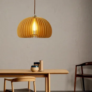 Japon Retro oturma odası lamba çin ahşap asılı ışık kabak sanat avize kolye ışık noel süslemeleri için