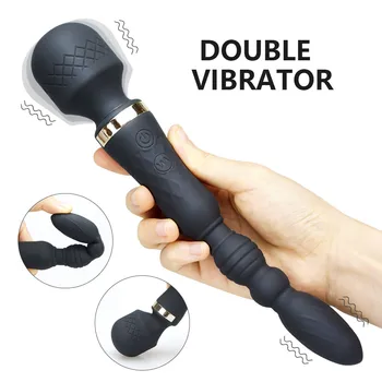 Kablosuz Dildos Vibratör Sihirli Değnek Klitoris Stimülatörü USB Şarj Edilebilir Masaj Güvenli Silikon Seks Oyuncakları Kadınlar Yetişkinler için