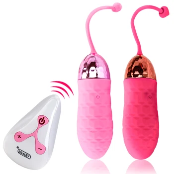 Kablosuz Uzaktan Atlama Yumurta Klitoris Stimülatörü Silikon 10 Hızları Kadınlar için Seks Oyuncakları Kegel Topu titreşimli masaj aleti