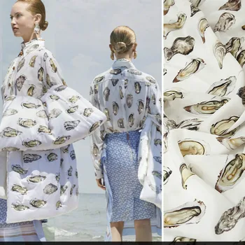 Kabuk baskılı polyester krep kumaş metre gömlek elbise streç saten kumaş el yapımı DİY kumaş toptan polyester kumaş