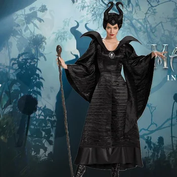 Kadın Karnaval Cadılar Bayramı Kostümleri Kadınlar İçin Siyah Seksi Tatil Comic Con Cosplay Uyku Laneti Koyu Cadı Şeytan Kraliçe Kostüm