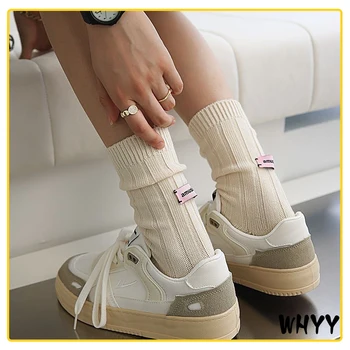 Kadın Kızlar Yaz İnce Gevşek Çorap Kadife Yumuşak Nefes Uzun Çorap Düz Renk Siyah Beyaz Haki Bej Harajuku Yüksek çorap
