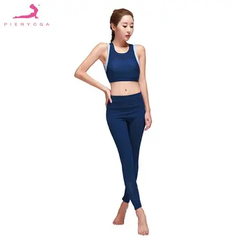 Kadınlar Yoga Seti Sutyen Pantolon Spor Koşu Takım Elbise Elastik Spor Giyim Spor Giyim Push Up Sütyen Çapraz Omuz Askısı