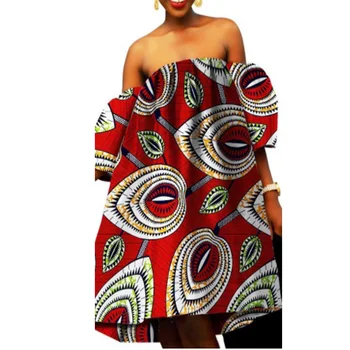 Kadınlar için afrika Elbiseler Dashiki Baskı Vestidos Kadınlar afrika kıyafeti Günlük Akşam Parti Elbise Afrika Elbise Yeni Bazin Riche